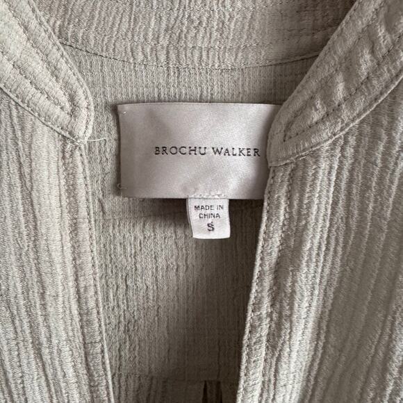 Brochu Walker V Neck Gauze Lena Blouse Long Sleeve Top Size Small - Picture 3 of 6